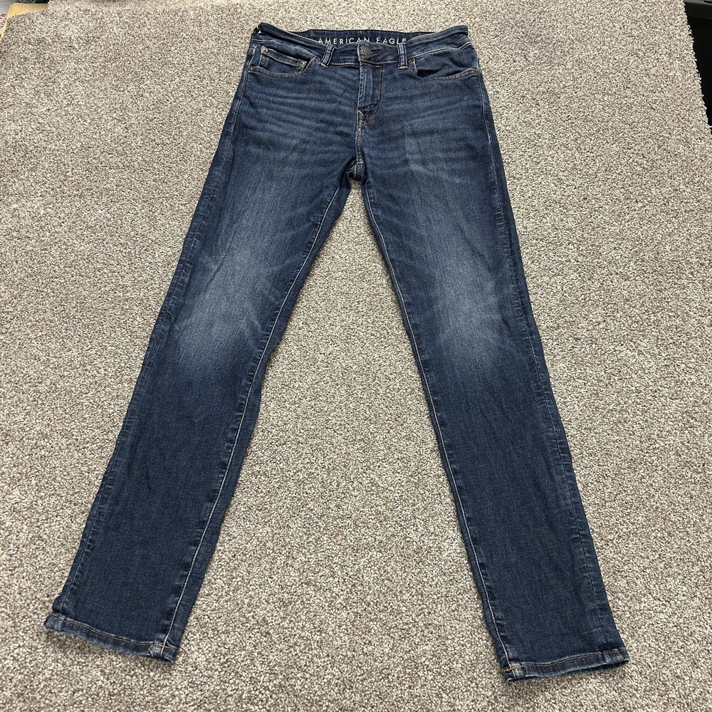 American Eagle Outfitters Airflex 360 Skinny Jeans Mens 30x32 Blue Denim Stretch